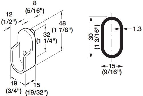 closet-rod-hafele-dimensions