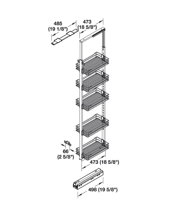 Hafele-pull-out-pantry-specs