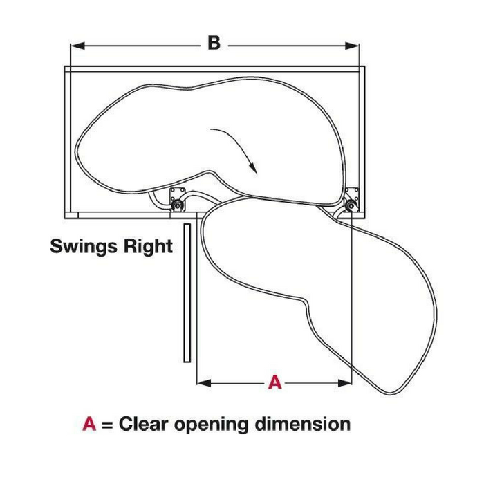 Hafele LeMans II Set for Blind Corner Cabinets