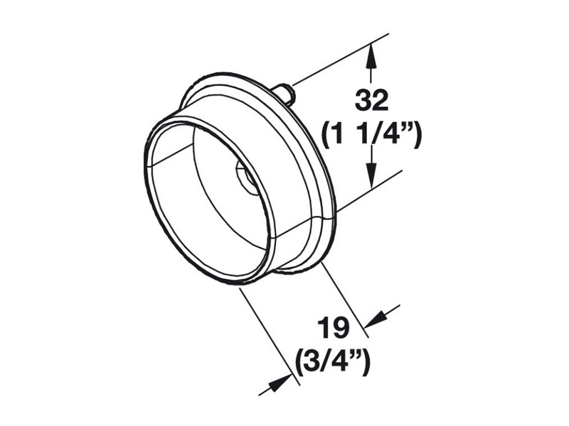 round-closet-rod-hafele-size