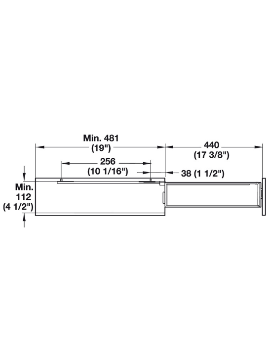 Hafele-base Pull-Out-Towel-Rail-90°