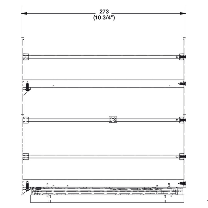 Hafele Pull-Out Spice Rack, Wooden Kitchen Cabinet Accessory