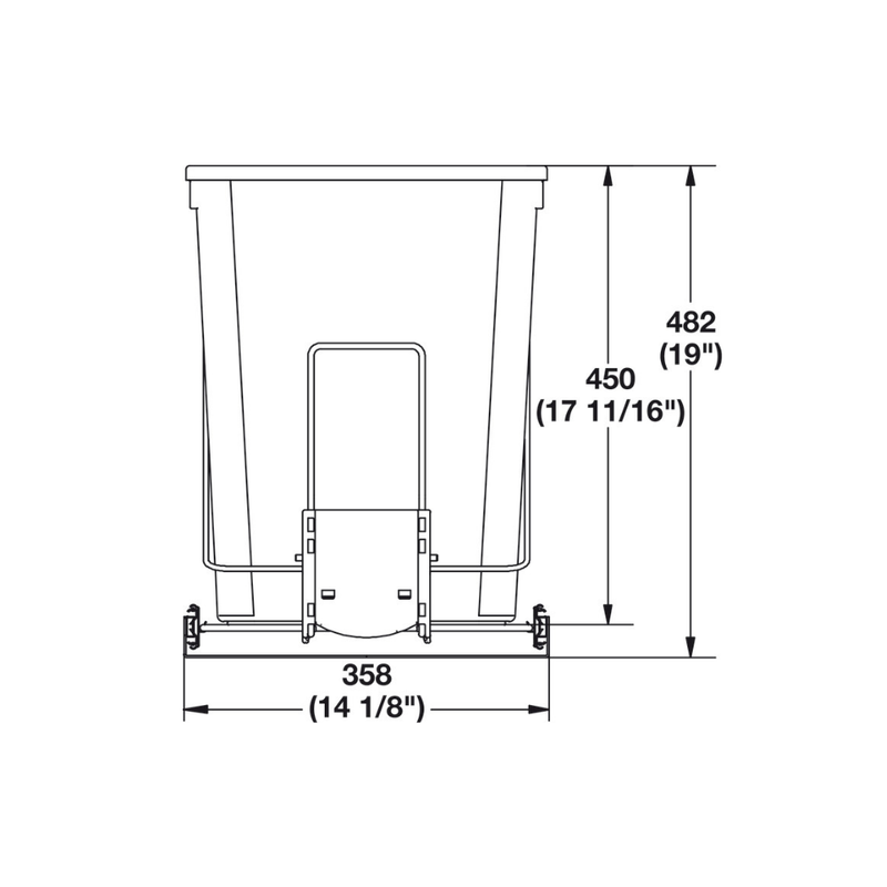Häfele Wire Waste Bin System Elemental