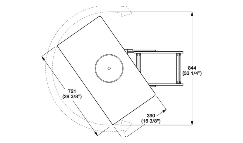 Hafele TV swivel stand specs