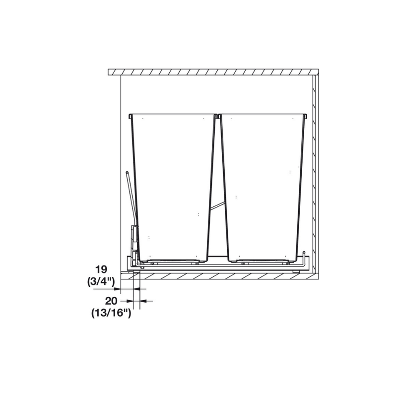 Häfele Wire Waste Bin System Elemental
