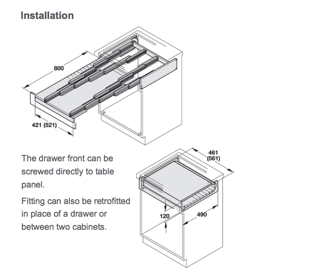 pull-out-table-installation