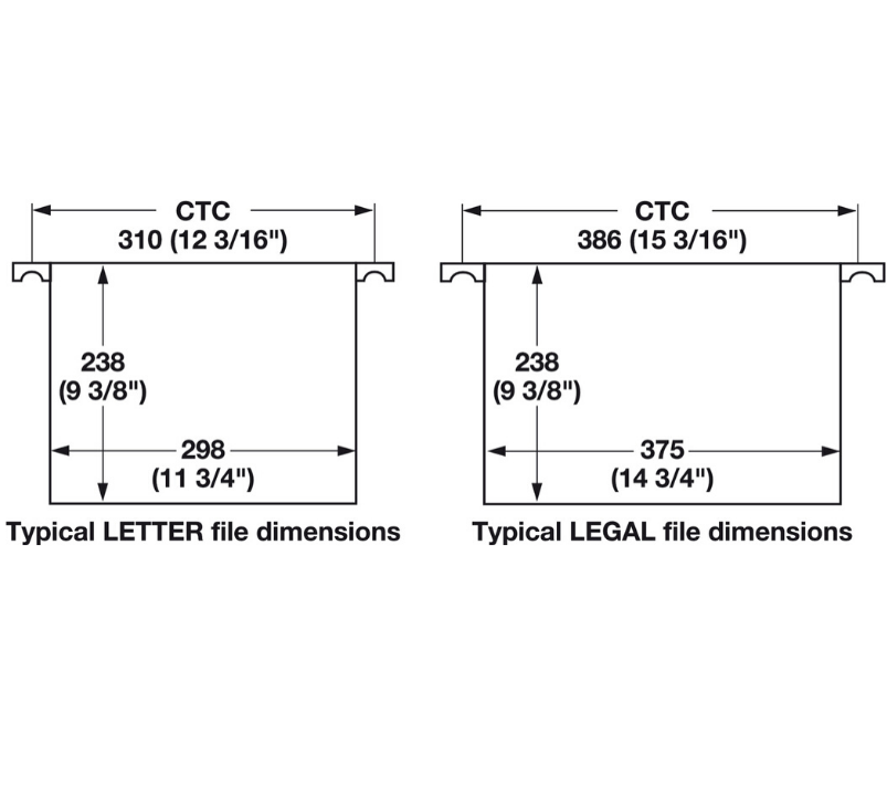 Hafele File Frame Kit for Wood or Metal Drawers – Advance Design ...