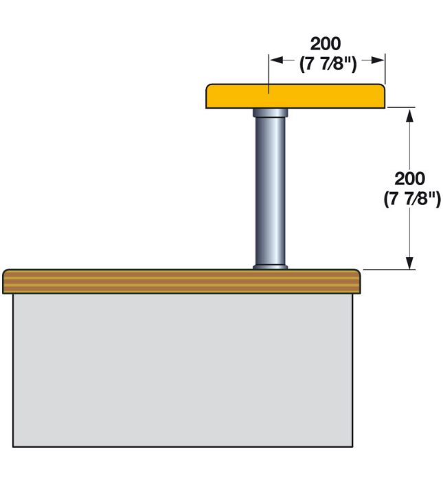Hafele Countertop Support, 90° – Advance Design & Technologies Inc