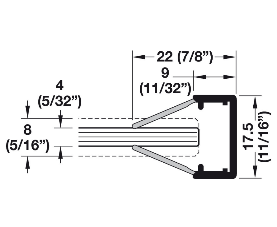 Hafele LED Glass Edge Profile, with Milk Lens – Advance Design ...